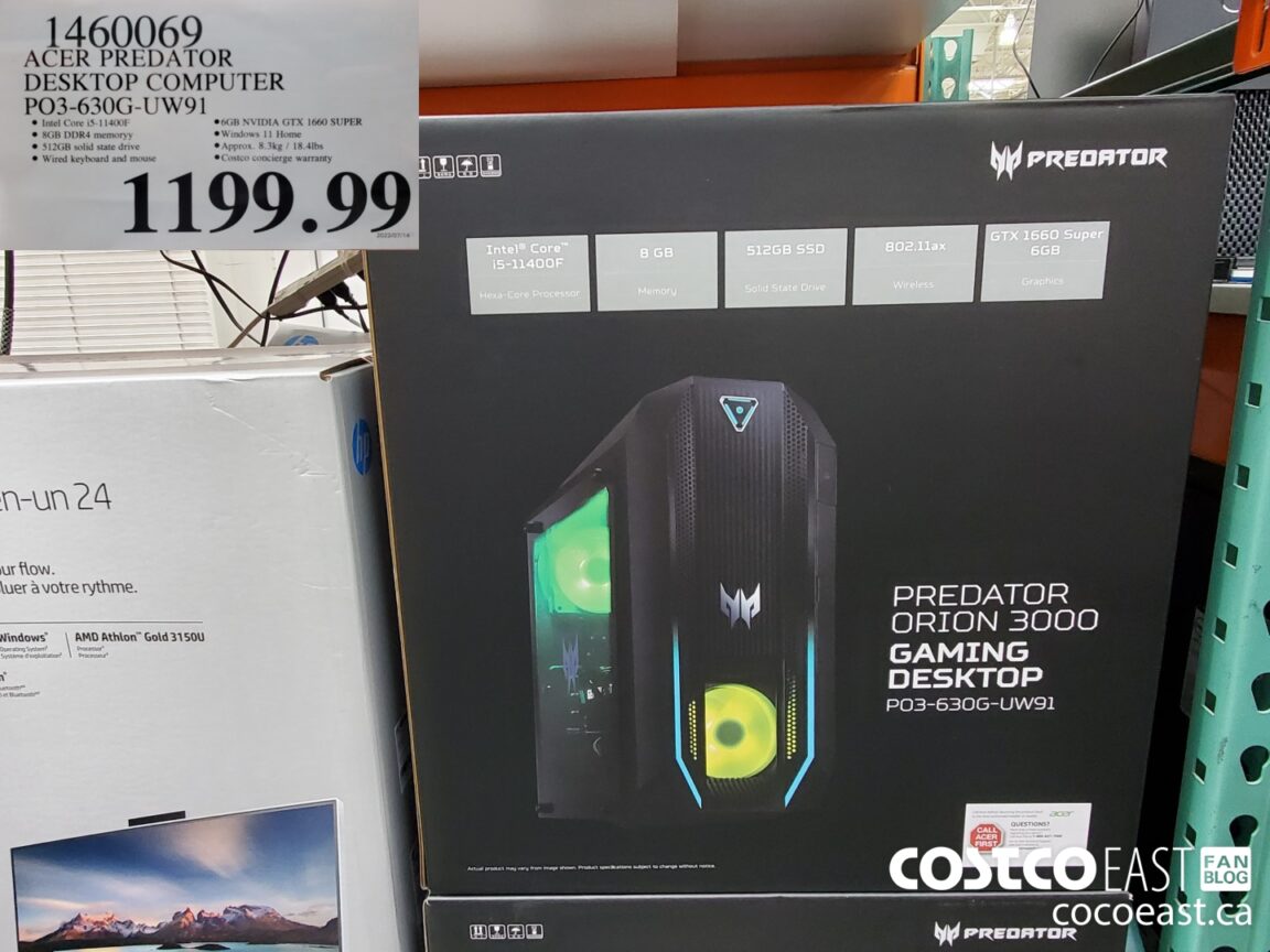 1460069 ACER PREDATOR DESKTOP COMPUTER PO3 630G UW91 1111 99 Costco