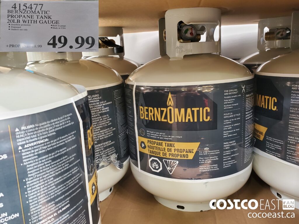 415477 BERNZOMATIC PROPANE TANK 20LB WITH GAUAGE 49 99 Costco East