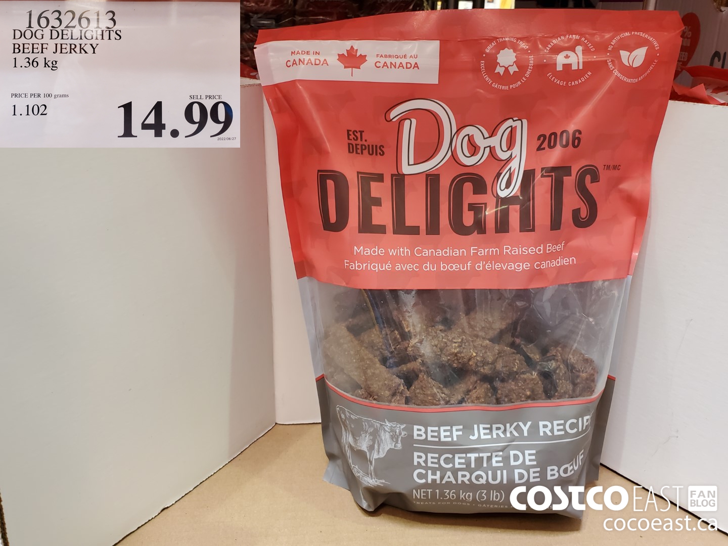 Costco beef jerky outlet dog treats