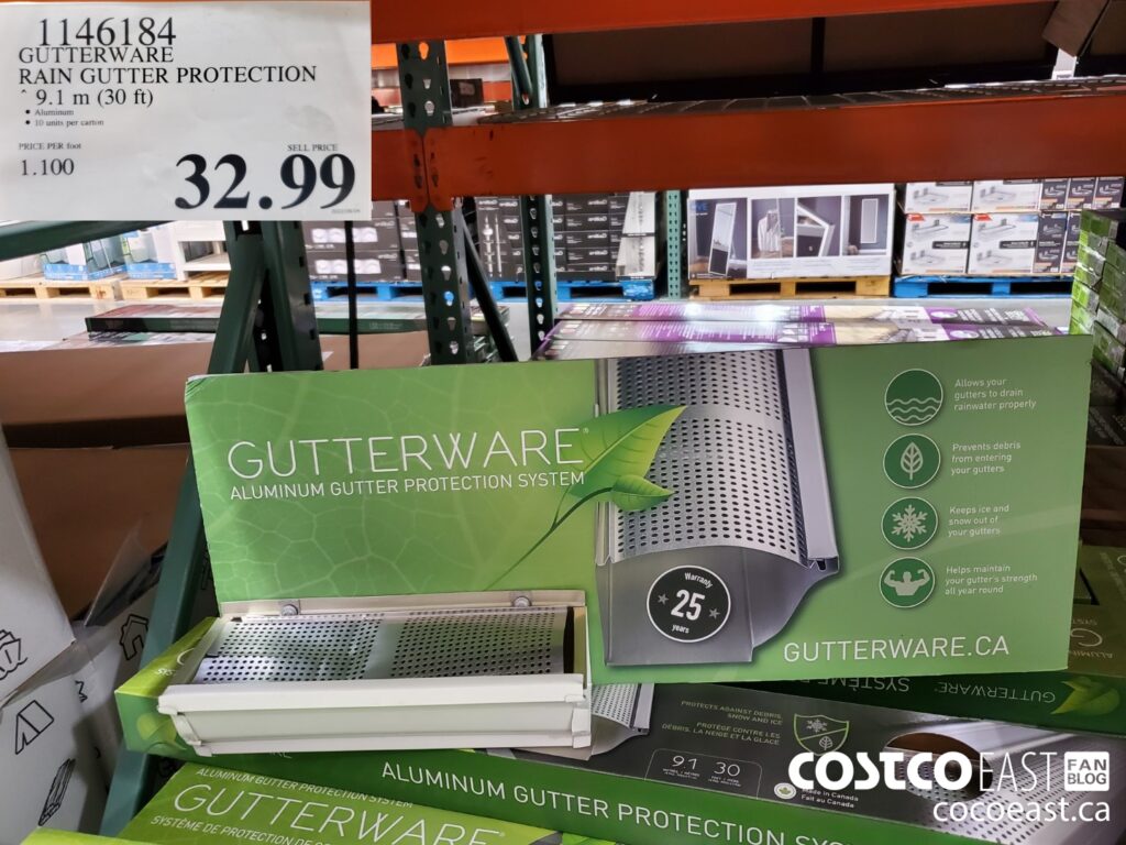 1146184 GUTTERWARE RAIN GUTTER PROTECTION 9 1M 30 FT 32 99 Costco