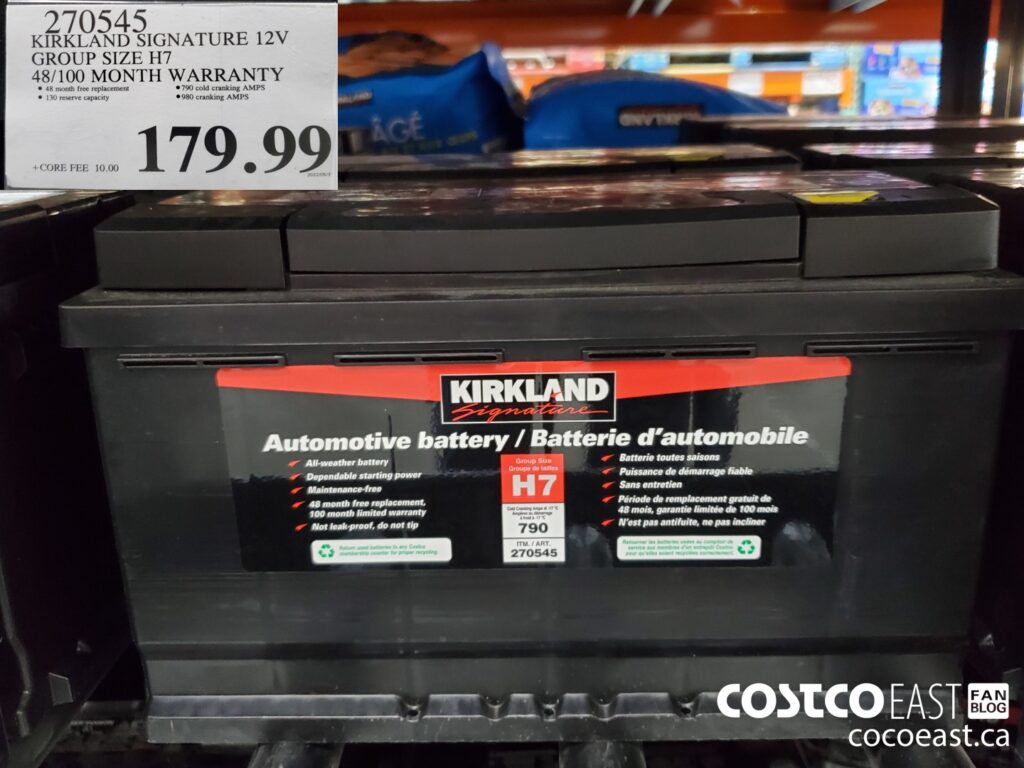 270545 KIRKLAND SIGNATURE 12V GROUP SIZE H7 48 100 MONTH WARRANTY 179