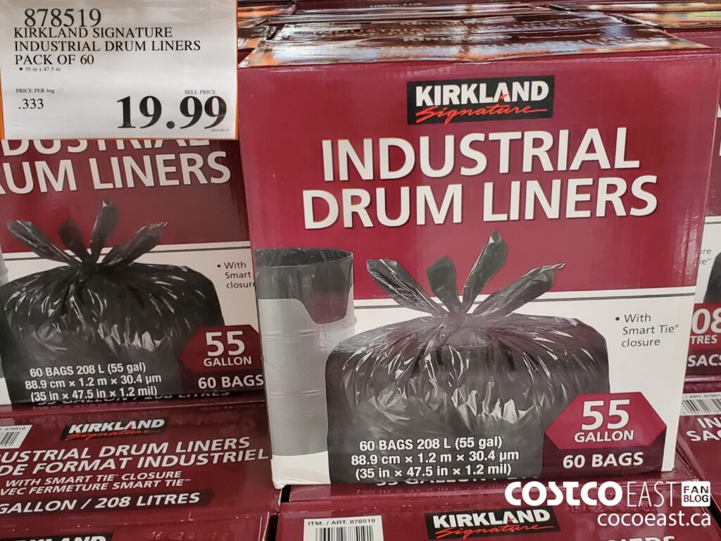 878519 KIRKLAND SIGNATURE INDUSTRIAL DRUM LINER pk 60 19 99 Costco