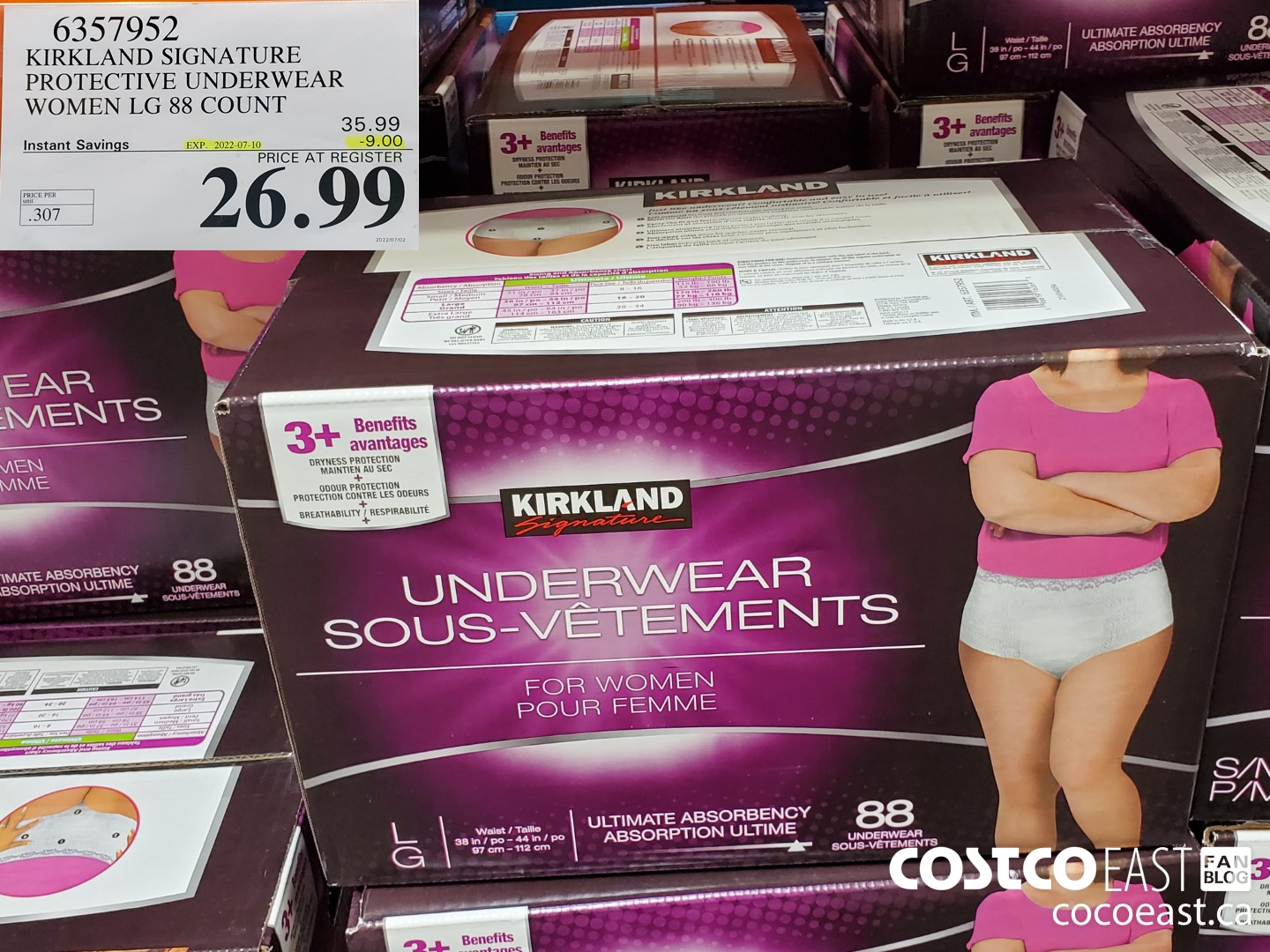 Kirkland Signature Women's Protective Underwear Small/Medium 92-pack -  Deliver-Grocery Online (DG), 9354-2793 Québec Inc.