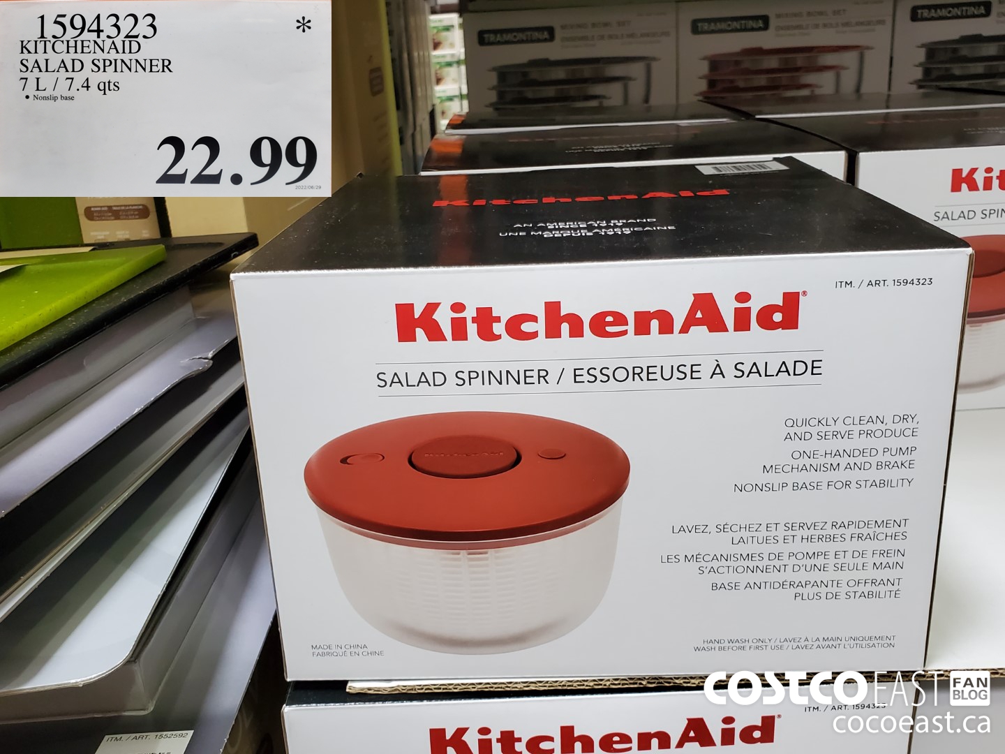 Kitchen Aid salad spinner red