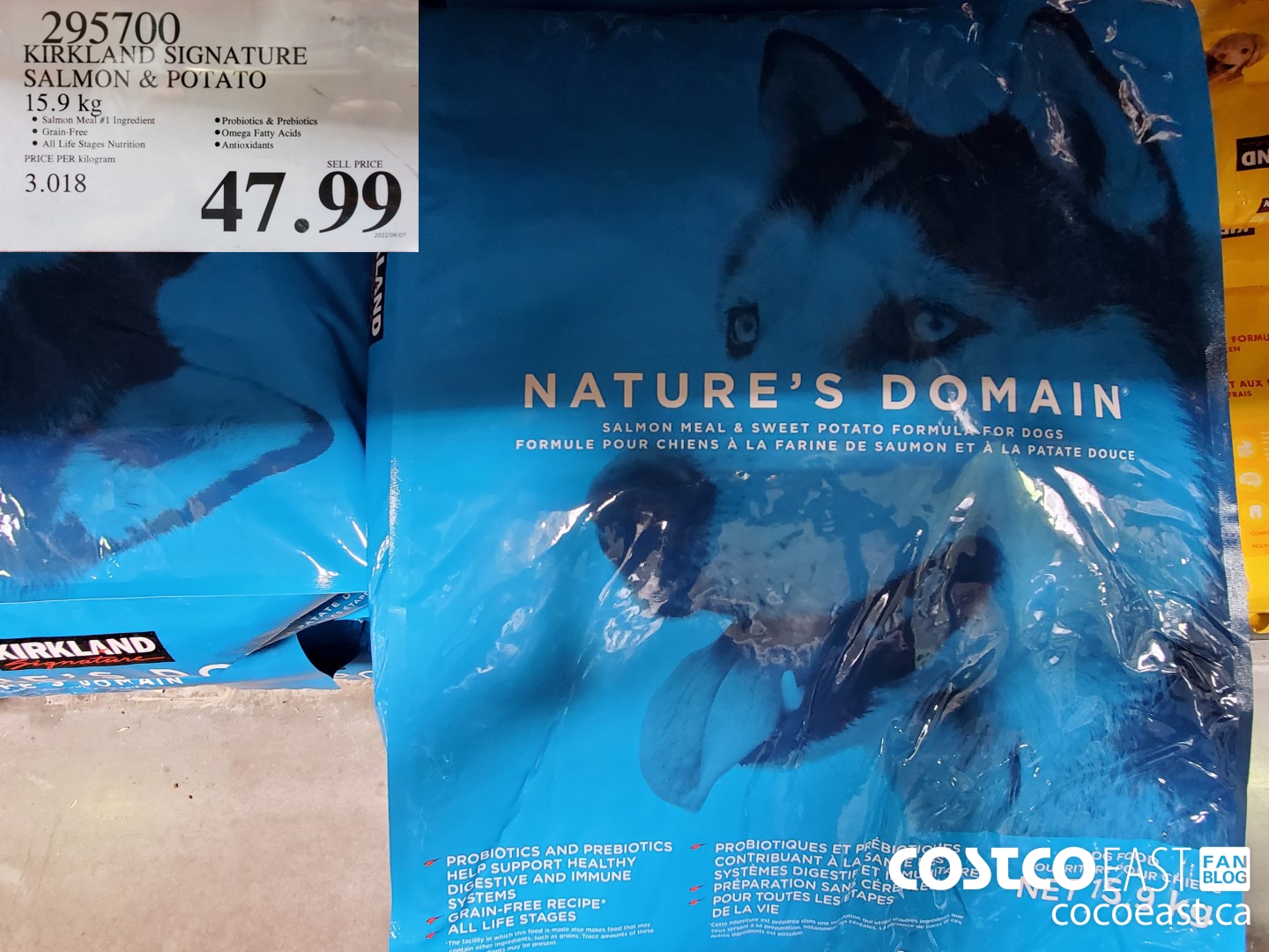 Costco kirkland signature nature s domain salmon sweet potato dog