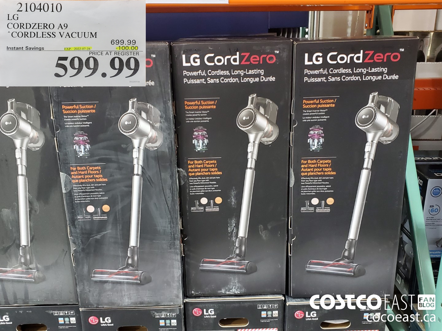 2104010 LG CORDZERO A9 CORDLESS VACUUM 100 00 INSTANT SAVINGS EXPIRES