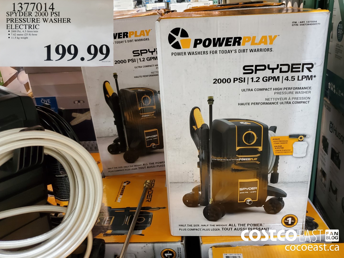 Powerplay 2030 psi spyder on sale pressure washer costco