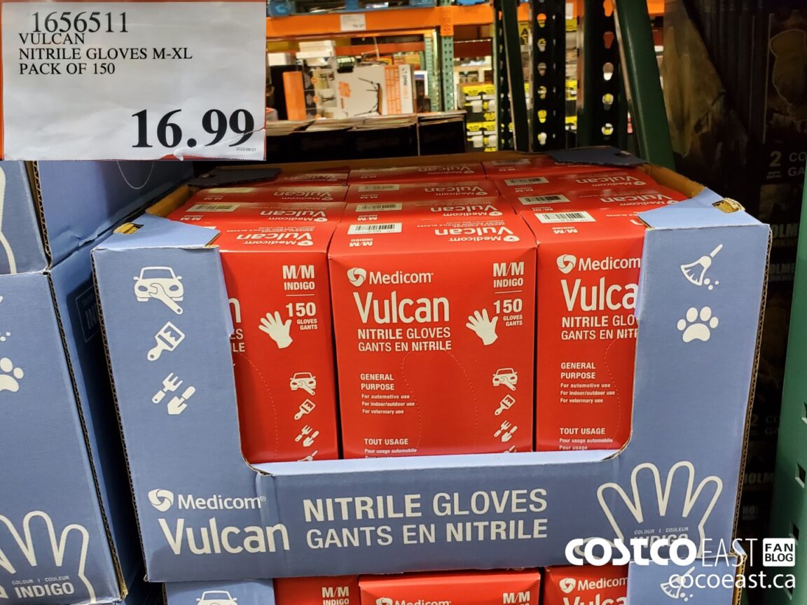 1656511 VULCAN NITRILE GLOVES M XL PACK OF 150 16 99 Costco East Fan Blog
