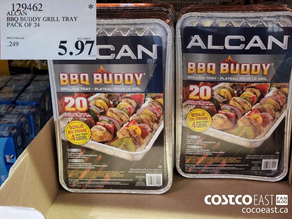 129462 ALCAN BBQ BUDDY GRILL TRAY Pack of 24 5 97 Costco East Fan Blog
