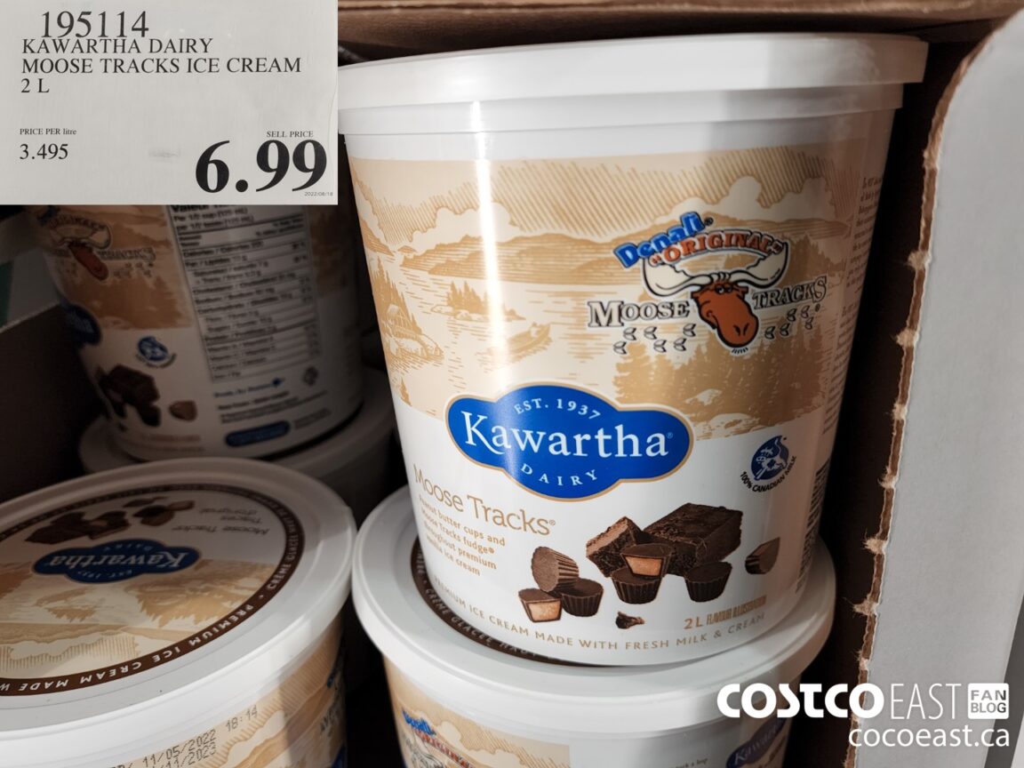 195114 KAWARTHA DAIRY MOOSE TRACKS ICE CREAM 2 L 6 99 Costco East Fan