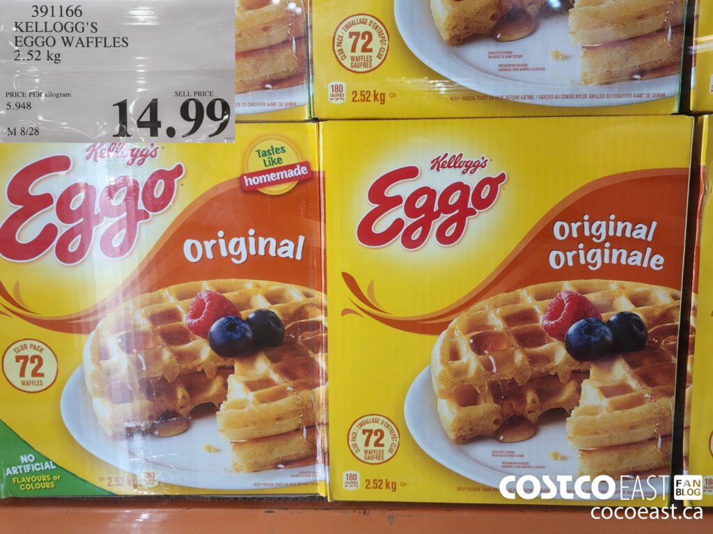 391166 KELLOGG S EGGO WAFFLES 2 52 KG 14 99 Costco East Fan Blog