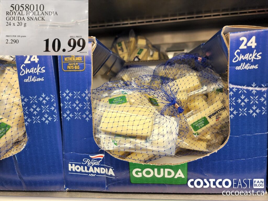 5058010 ROYAL HOLLANDIA GOUDA SNACK 24 x 20 g 10 99 Costco East Fan Blog