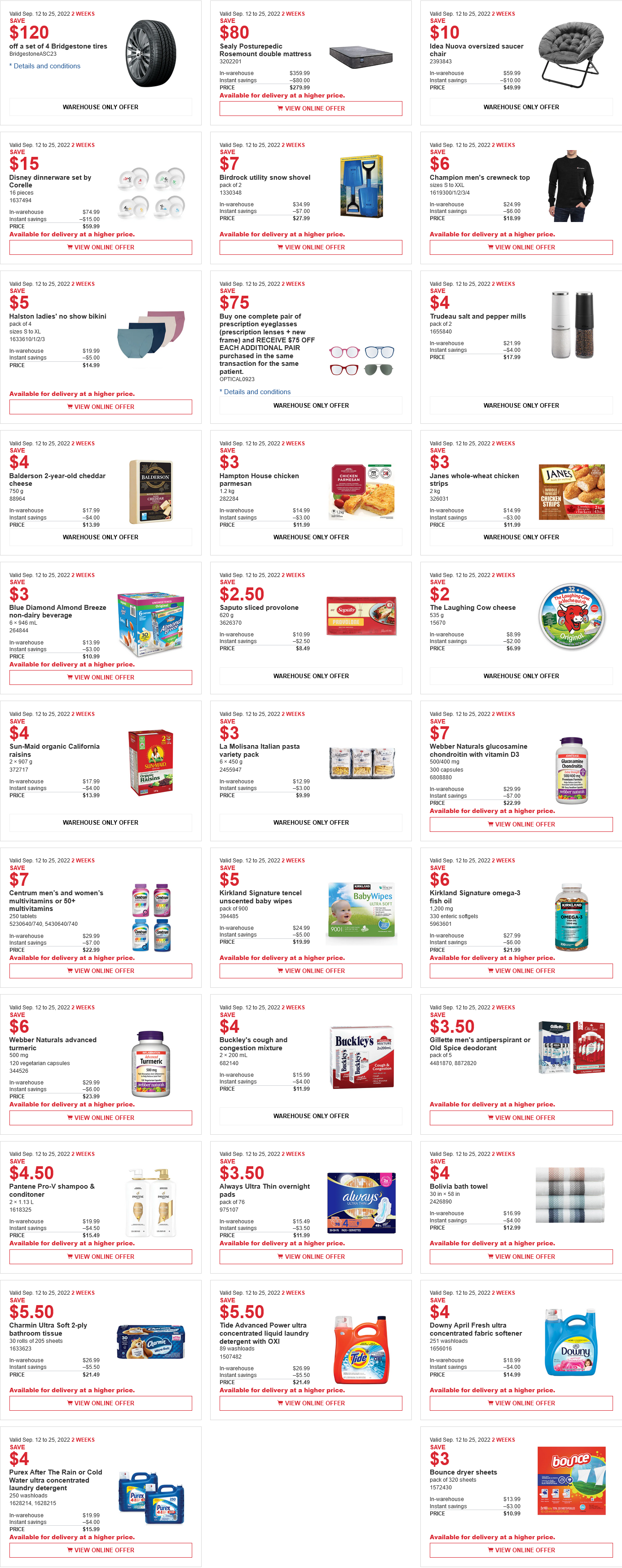 Costco sale Items & Flyer sales Sept 19th - 25th 2022 – Ontario, Quebec &  Atlantic Canada - Costco East Fan Blog