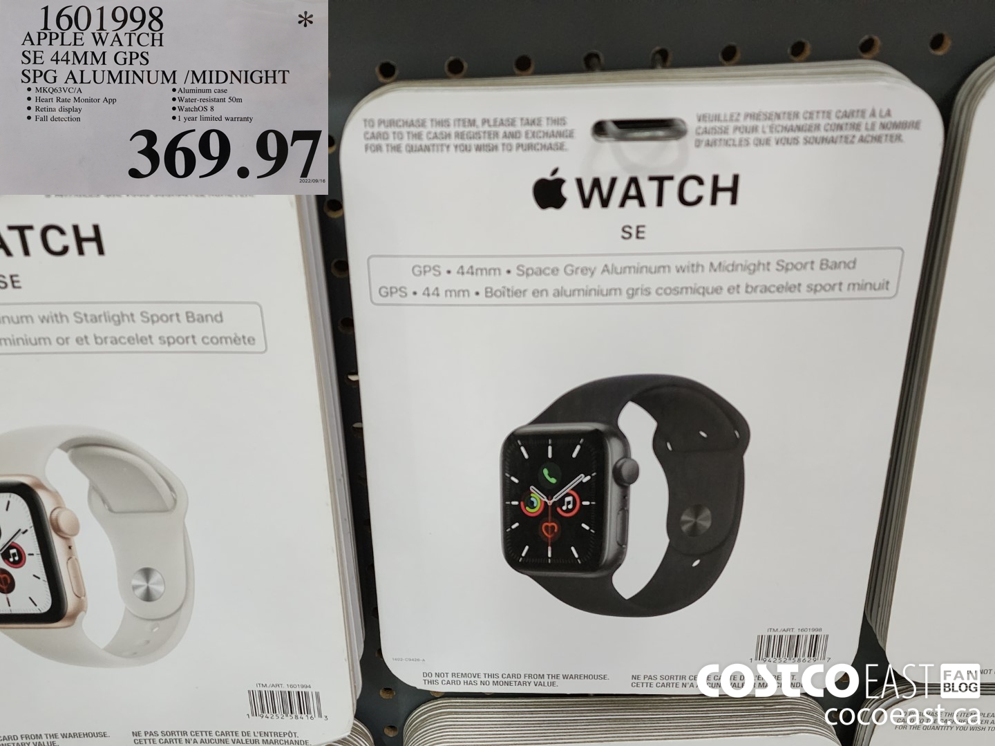 1601998 APPLE WATCH SE 44MM GPS SPG ALUMINUM MIDNIGHT 369 97 Costco East Fan Blog