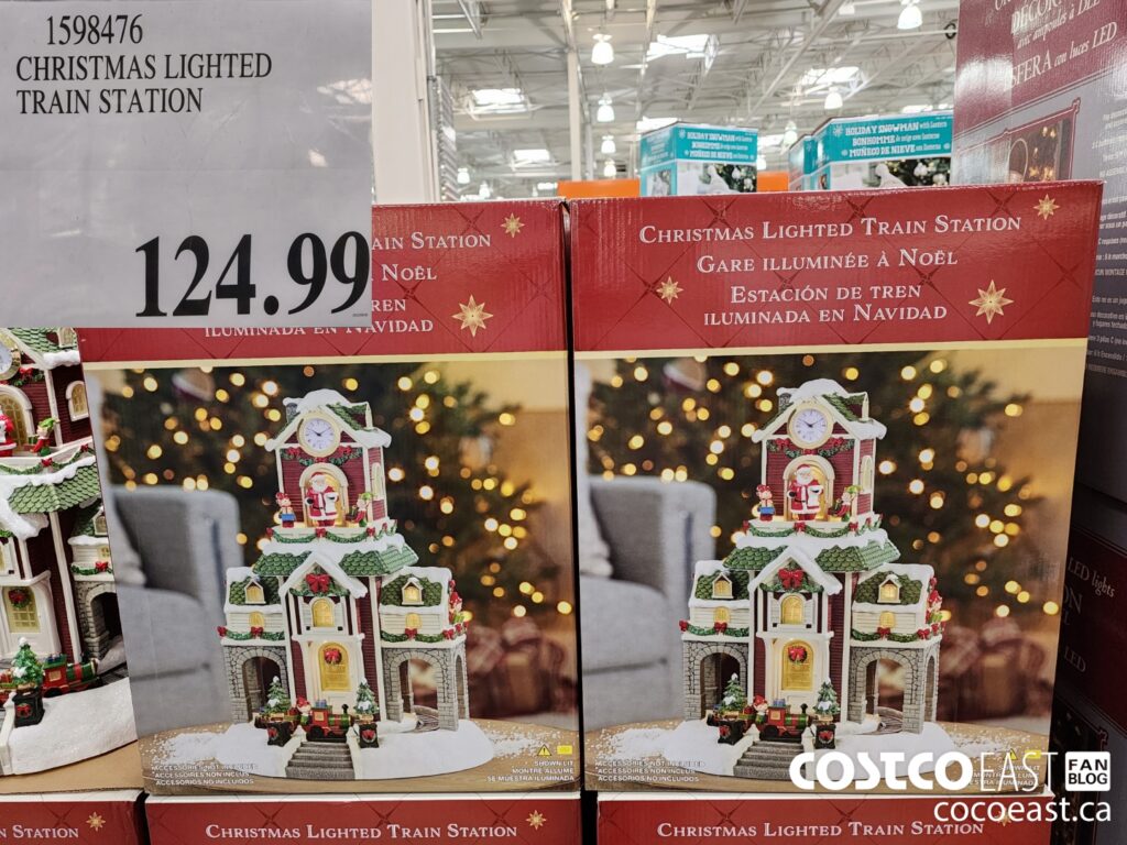 Train De Noël Scintillant Costco Avec 676 LED - 78,7 Cm De Haut - Décoration Rouge Et Lumineuse