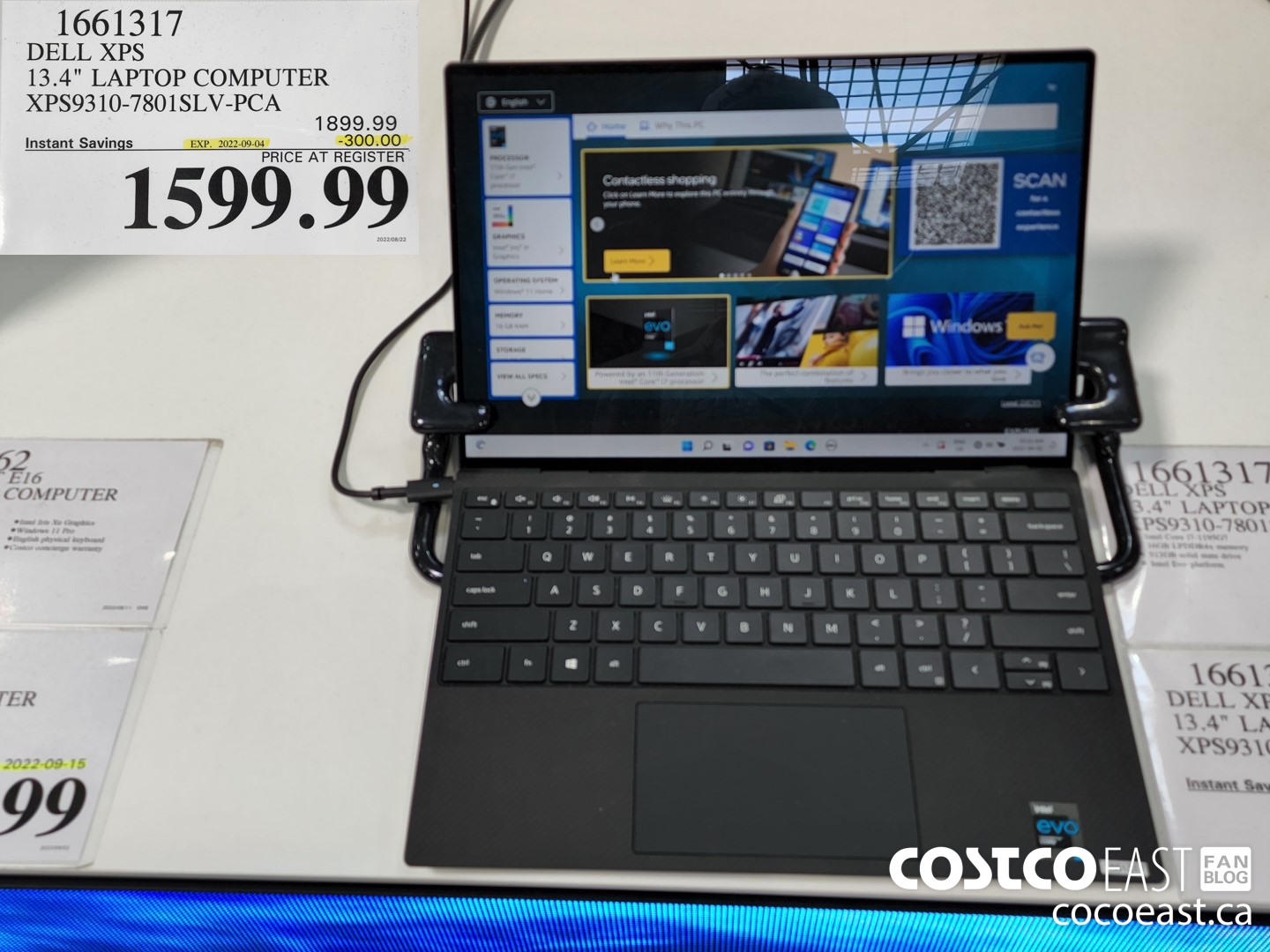 1661317 DELL XPS 13 4 LAPTOP COMPUTER XPS9310 7801SLV PCA 300 00 INSTANT SAVINGS EXPIRES ON 2022