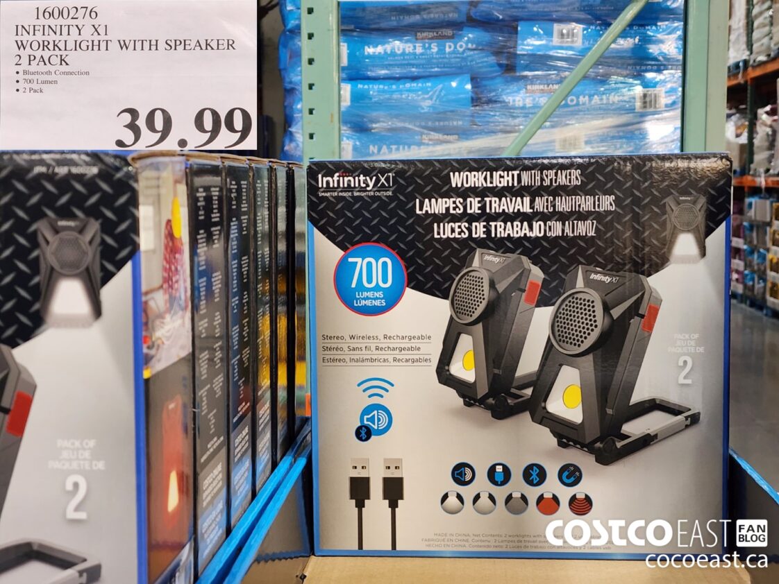 1600276 INFINITY X1 WORKLIGHT WITH SPEAKER 2 PACK 39 99 Costco East