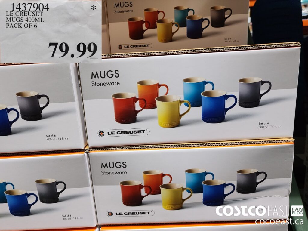 1437904 LE CREUSET MUGS 400ML PACK OF 6 79 99 Costco East Fan Blog