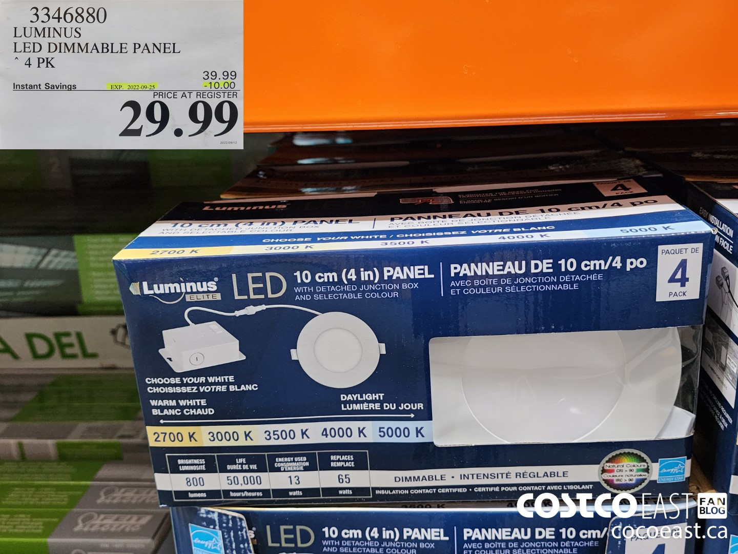 Luminus led deals 4 panel costco