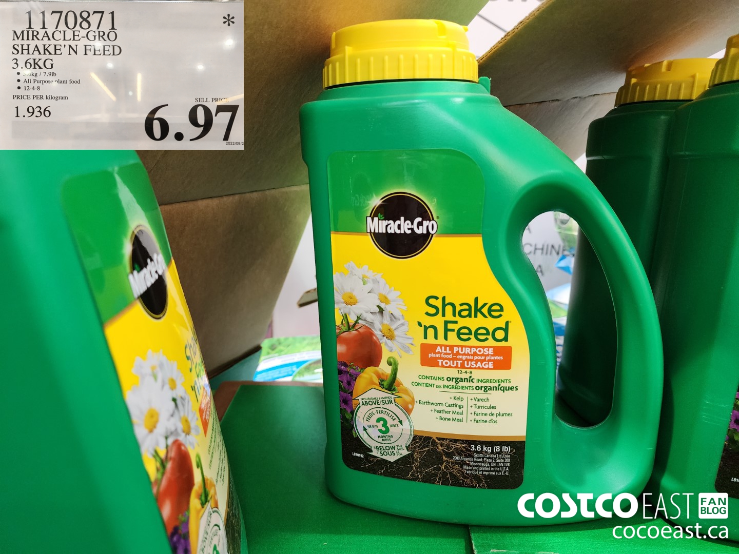 1170871 MIRACLE GRO SHAKE N FEED 3 6KG 6 97 Costco East Fan Blog