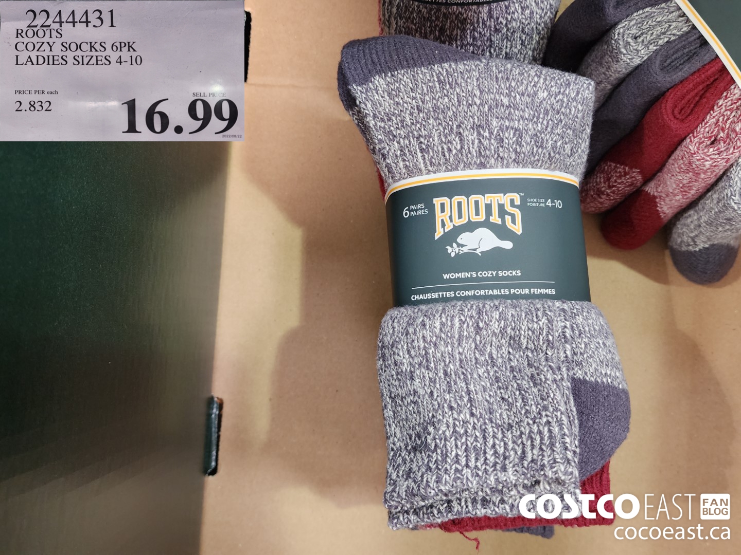 ROOTS COZY SOCKS 6PK LADIES SIZES 4-10 at Costco South Saskatoon