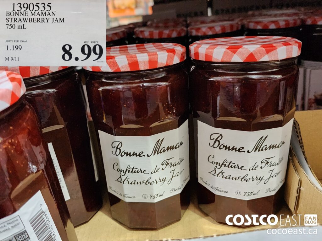 1390535 BONNE MAMAN STRAWBERRY JAM 750 mL 8 99 Costco East Fan Blog
