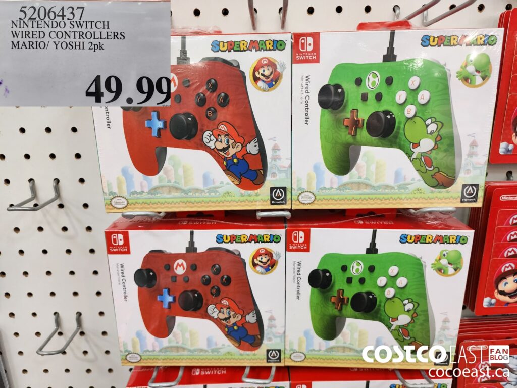 5206437 NINTENDO SWITCH WIRED CONTROLLERS MARIO YOSHI 2pk 49 99