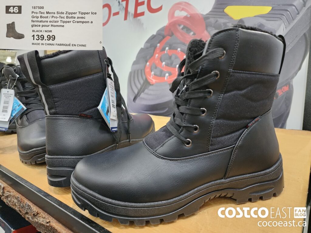 187500 PRO TEC MENS SIDE ZIPPER TIPPER ICE GRIP BOOT BLACK NOIR 139 99
