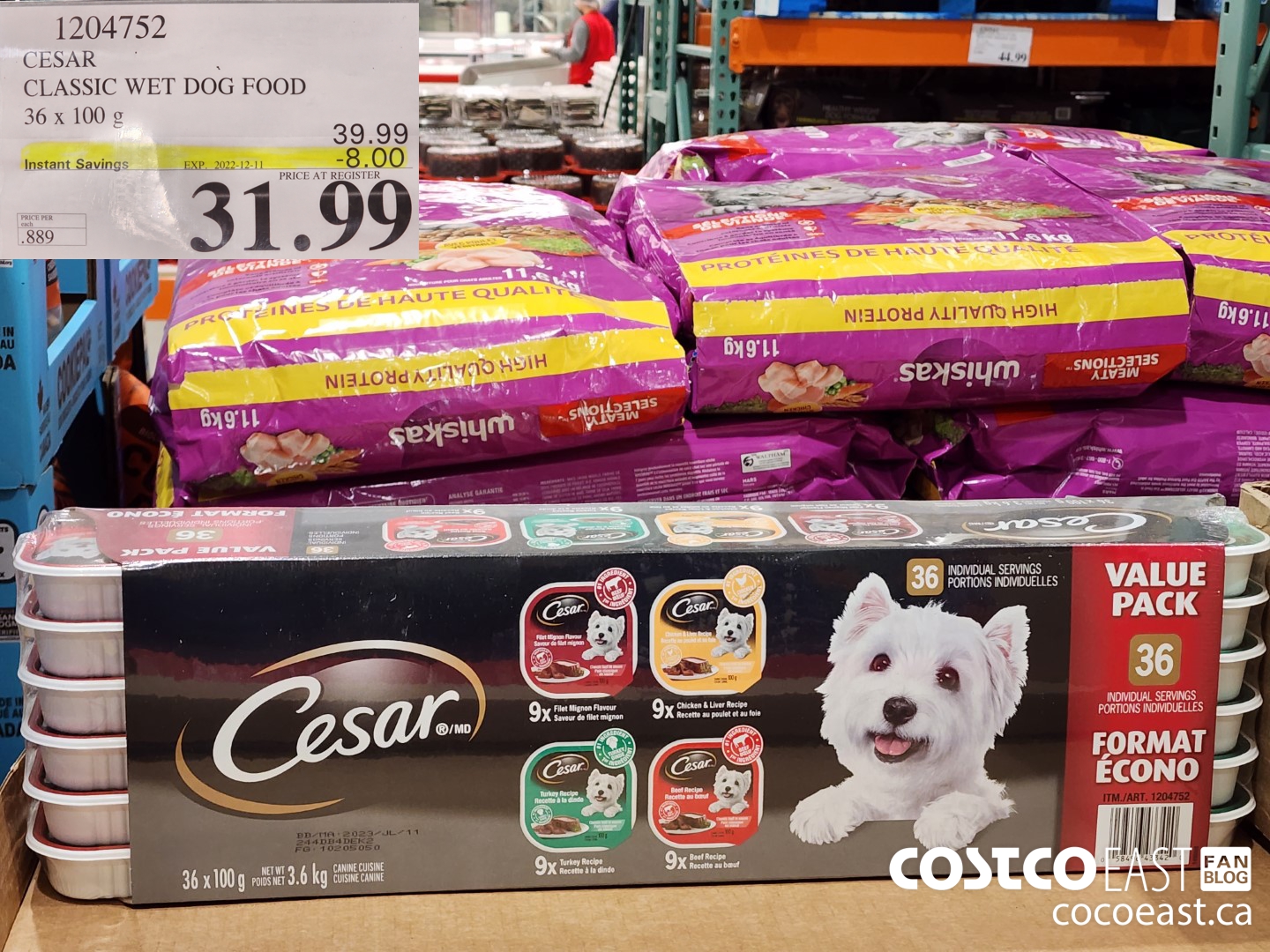 Cesar dog clearance food costco