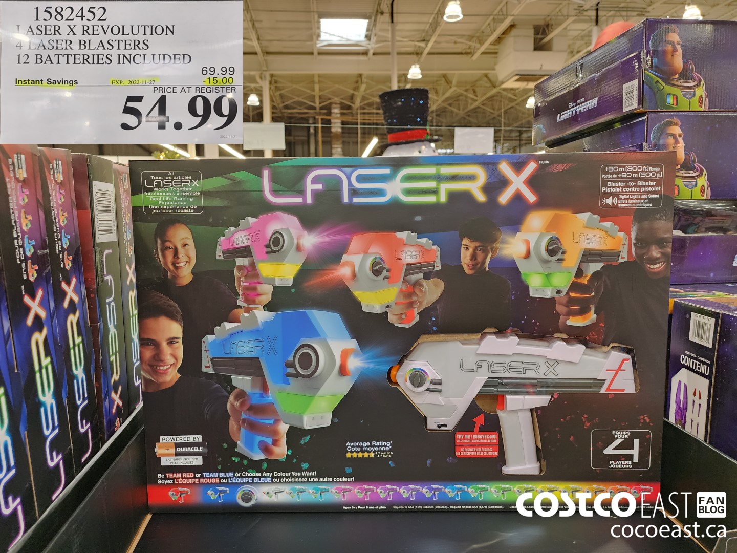1582452 LASER X REVOLUTION 4 LASER BLASTERS 12 BATTERIES INCLUDED Instant Savings EXP 2022 11 27