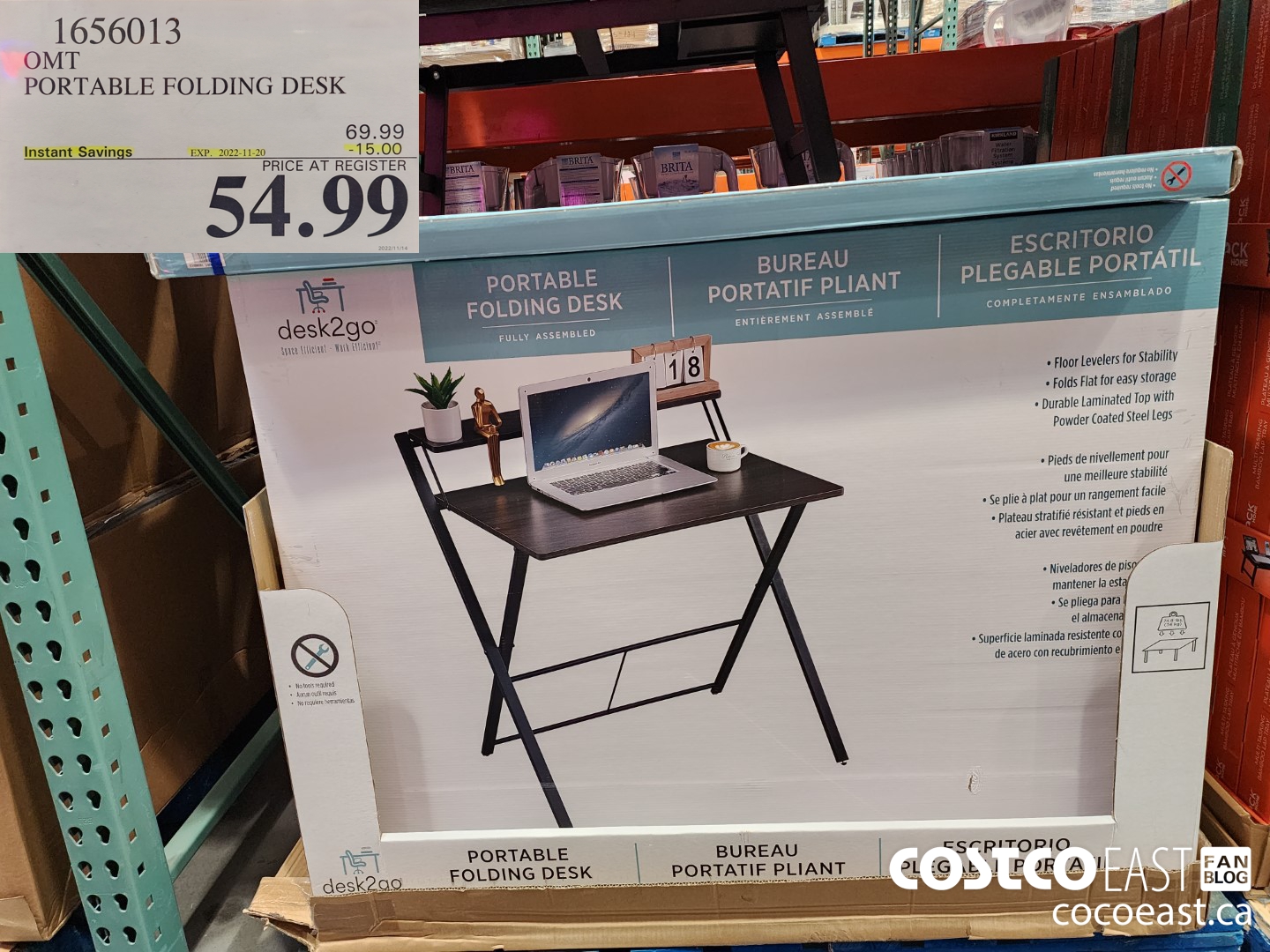 Costco Sale Items Flyer Sales Nov 14th 20th 2022 Ontario Quebec   OMT PORTABLE FOLDING DESK  20221114 64566 