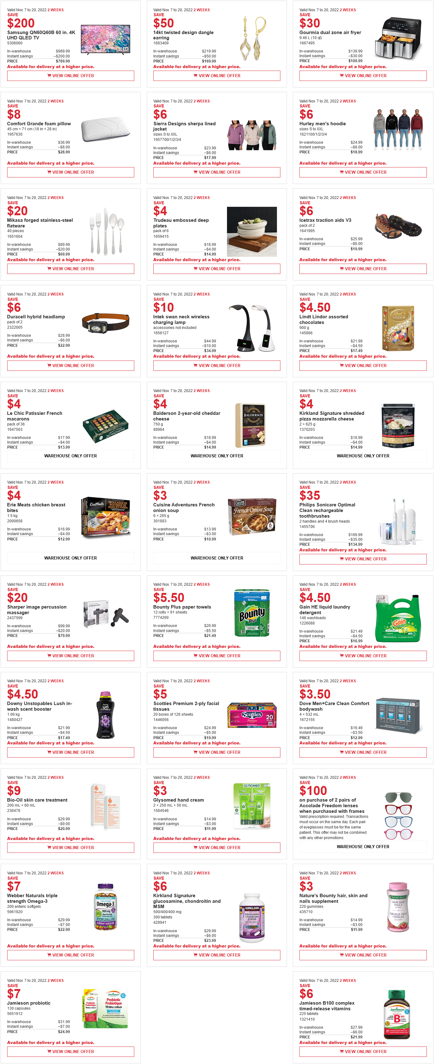 Costco weekend Sales Nov 18th - 20th 2022 – Ontario, Quebec