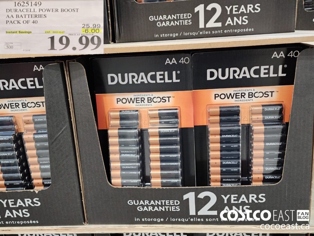 1625149 DURACELL POWER BOOST AA BATTERIES PACK OF 40 6 00 INSTANT