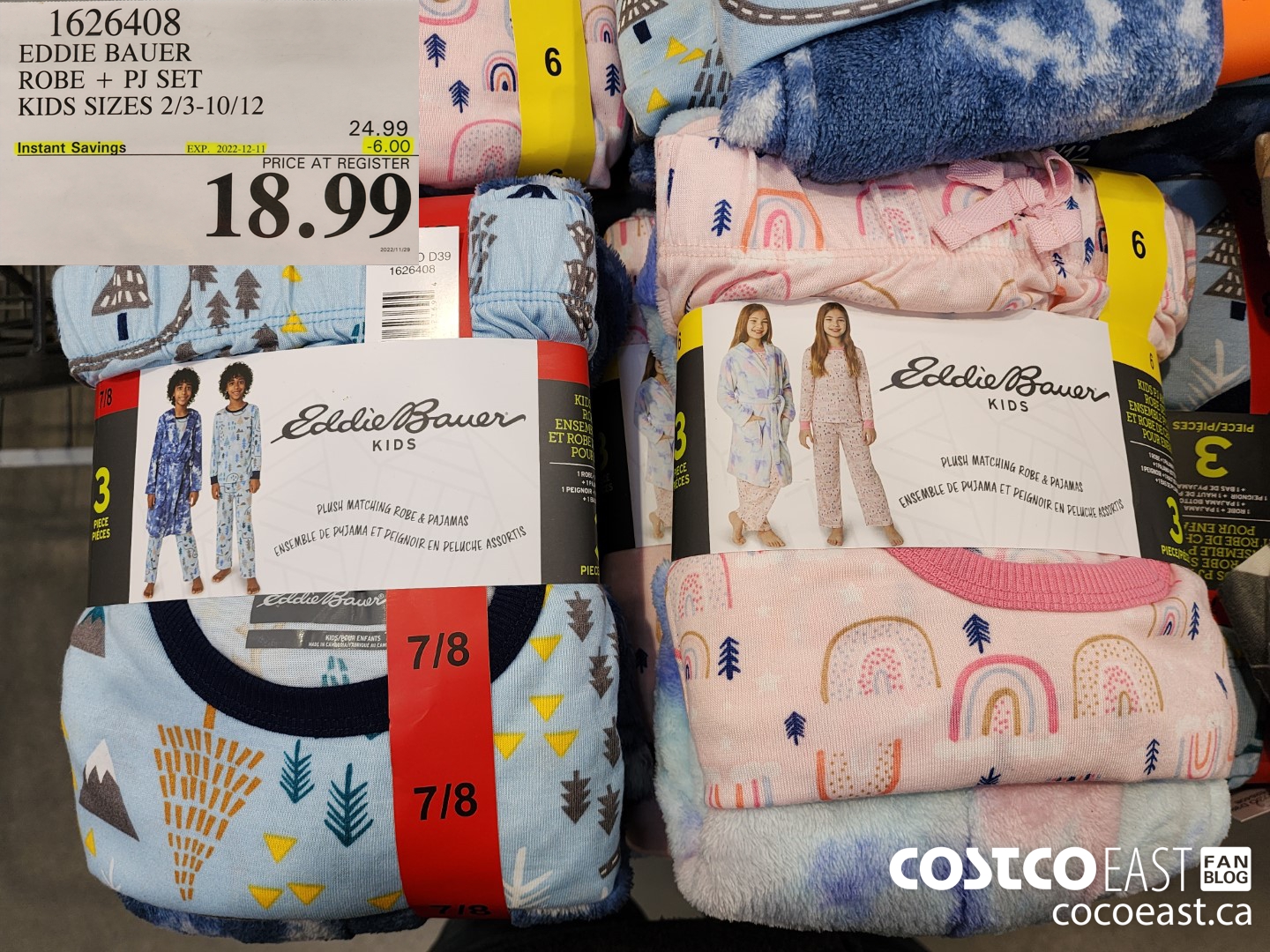 1626408 EDDIE BAUER ROBE PJ SET KIDS SIZES 2 3 10 12 6 00 INSTANT SAVINGS EXPIRES ON 2022 12 11 18 99 Costco East Fan Blog
