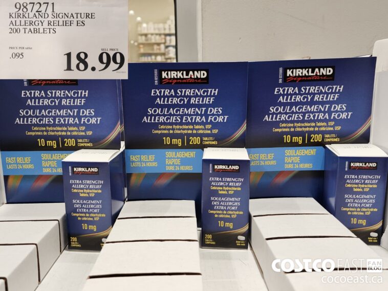 987271 KIRKLAND SIGNATURE ALLERGY RELIEF 200 TABLETS 18 99 Costco