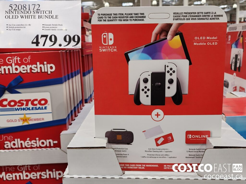 5208172 NINTENDO SWITCH OLED WHITE BUNDLE 479 99 Costco East Fan Blog