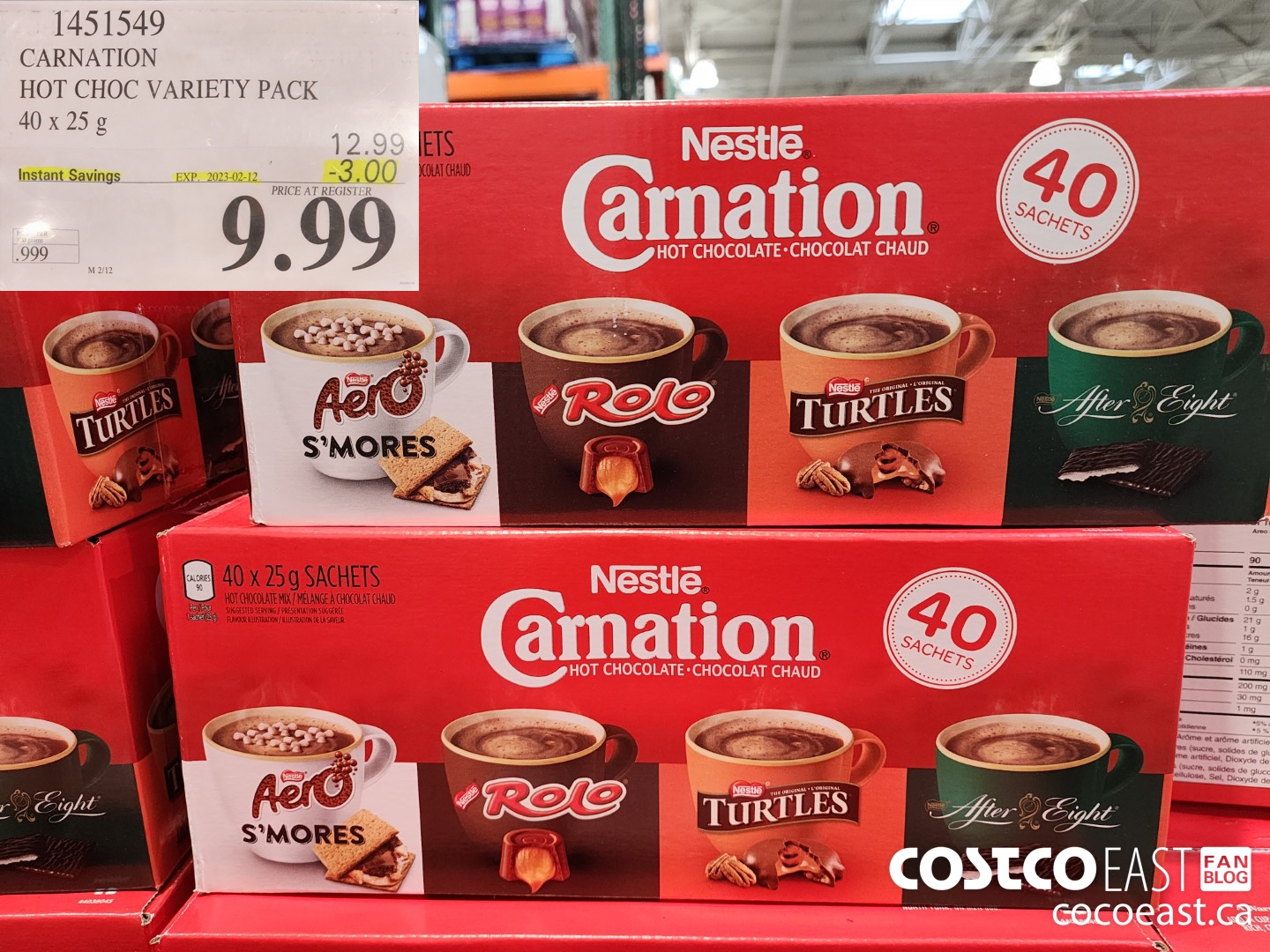 1451549 CARNATION HOT CHOC VARIETY PACK 40 x 25 g 3 00 INSTANT SAVINGS ...