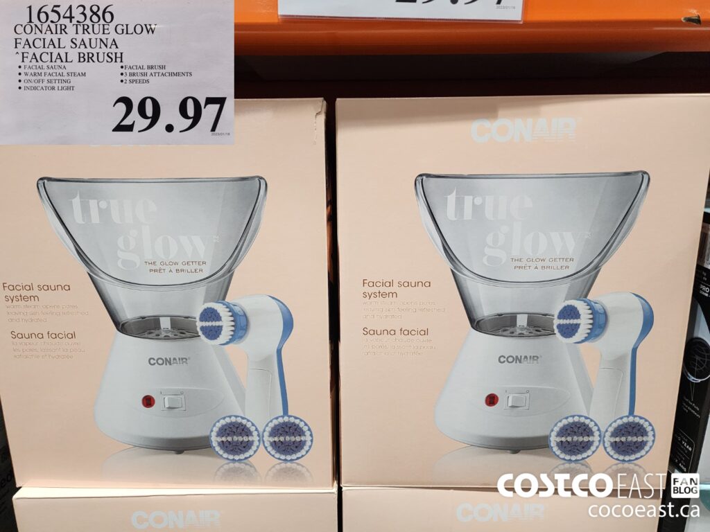 1654386 CONAIR TRUE GLOW FACIAL SAUNA FACIAL BRUSH 29 97 Costco East