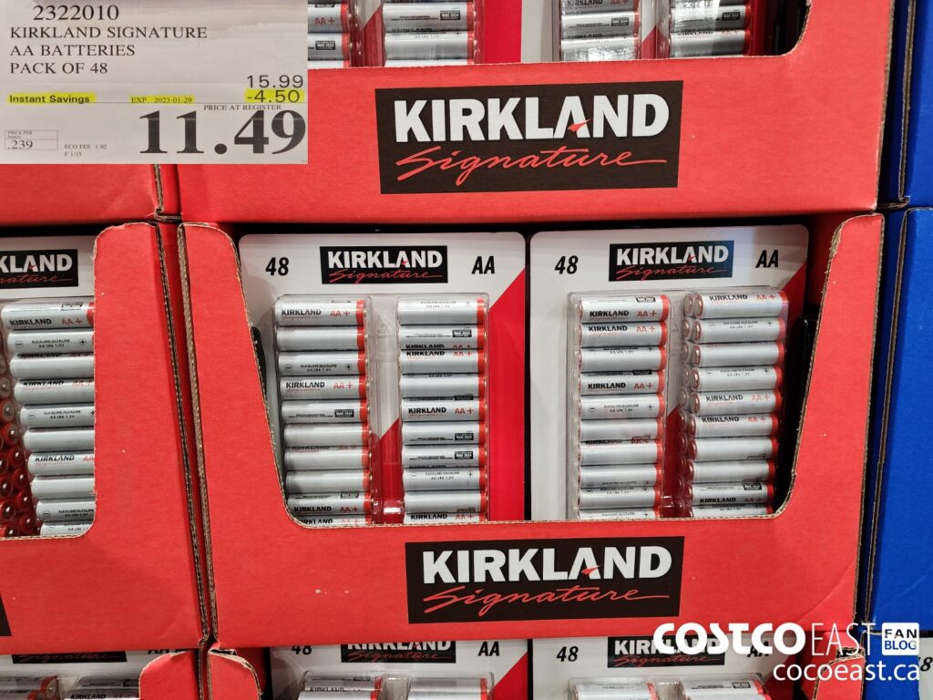 2322010 KIRKLAND SIGNATURE AA BATTERIES PACK OF 48 4 50 INSTANT SAVINGS