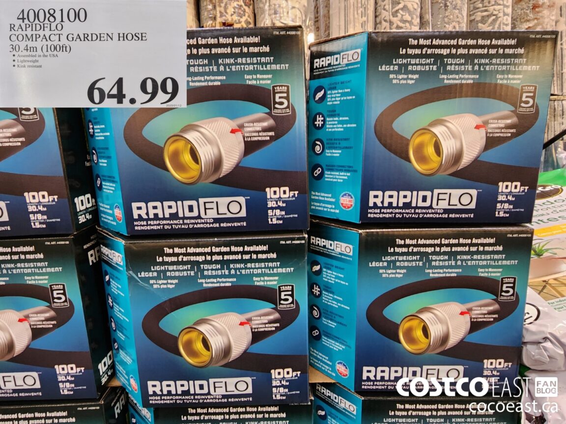 4008100 RAPIDFLO COMPACT GARDEN HOSE 100FT 30 4M 64 99 - Costco East ...