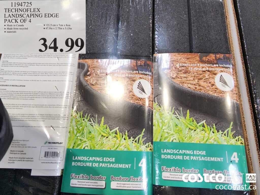 1194725 TECHNOFLEX LANDSCAPING EDGE PACK OF 4 34 99 Costco East Fan Blog