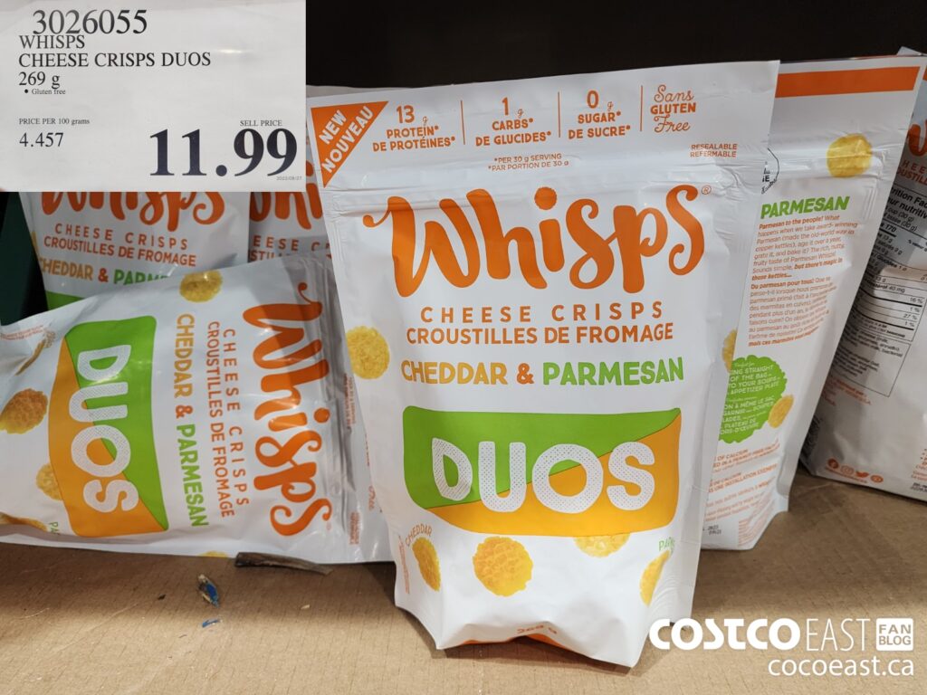 3026055 WHISPS CHEESE CRISPS DUOS 269G 11 99 Costco East Fan Blog