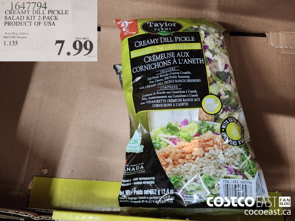 1647794 CREAMY DILL PICKLE SALAD KIT 2 PACK PRODUCT OF USA 7 99