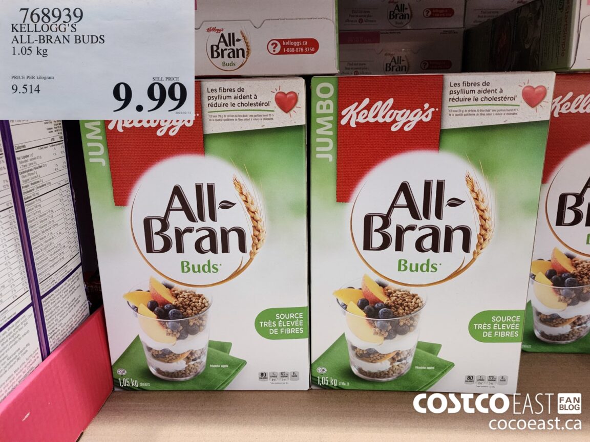 768939 KELLOGG S ALL BRAN BUDS 1 05 kg 9 99 Costco East Fan Blog