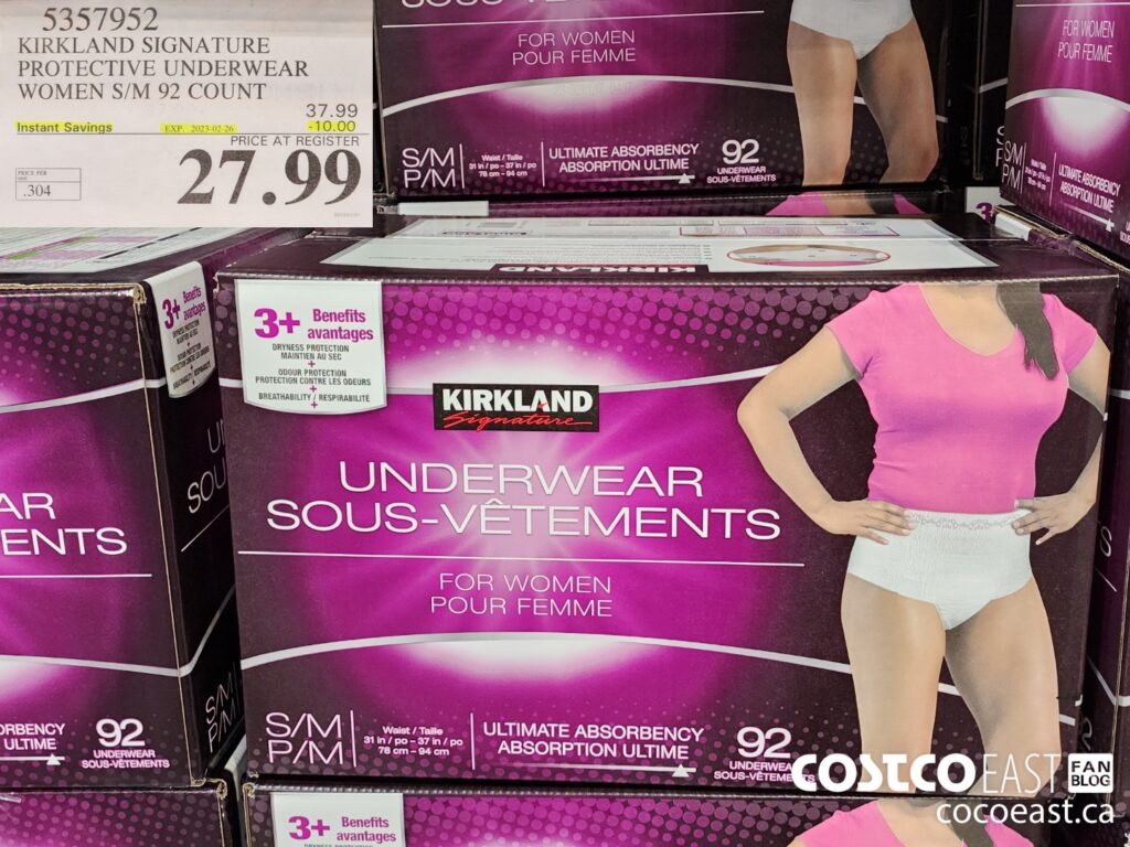 Costco Sale Items Flyer Sales Feb 13th 19th 2023 Ontario   KIRKLAND SIGNATURE PROTECTIVE UNDERWEAR WOMEN SM 92 COUNT 20230213 70410 1024x768 