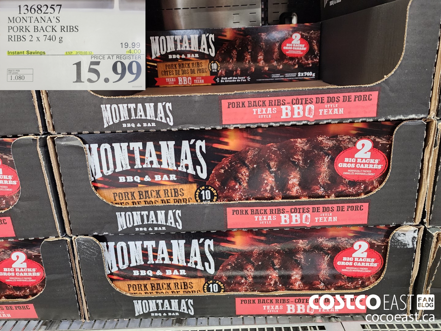 1368257 MONTANA S TEXAN BBQ PORK BACK RIBS 2 X 740 G 4 00 INSTANT