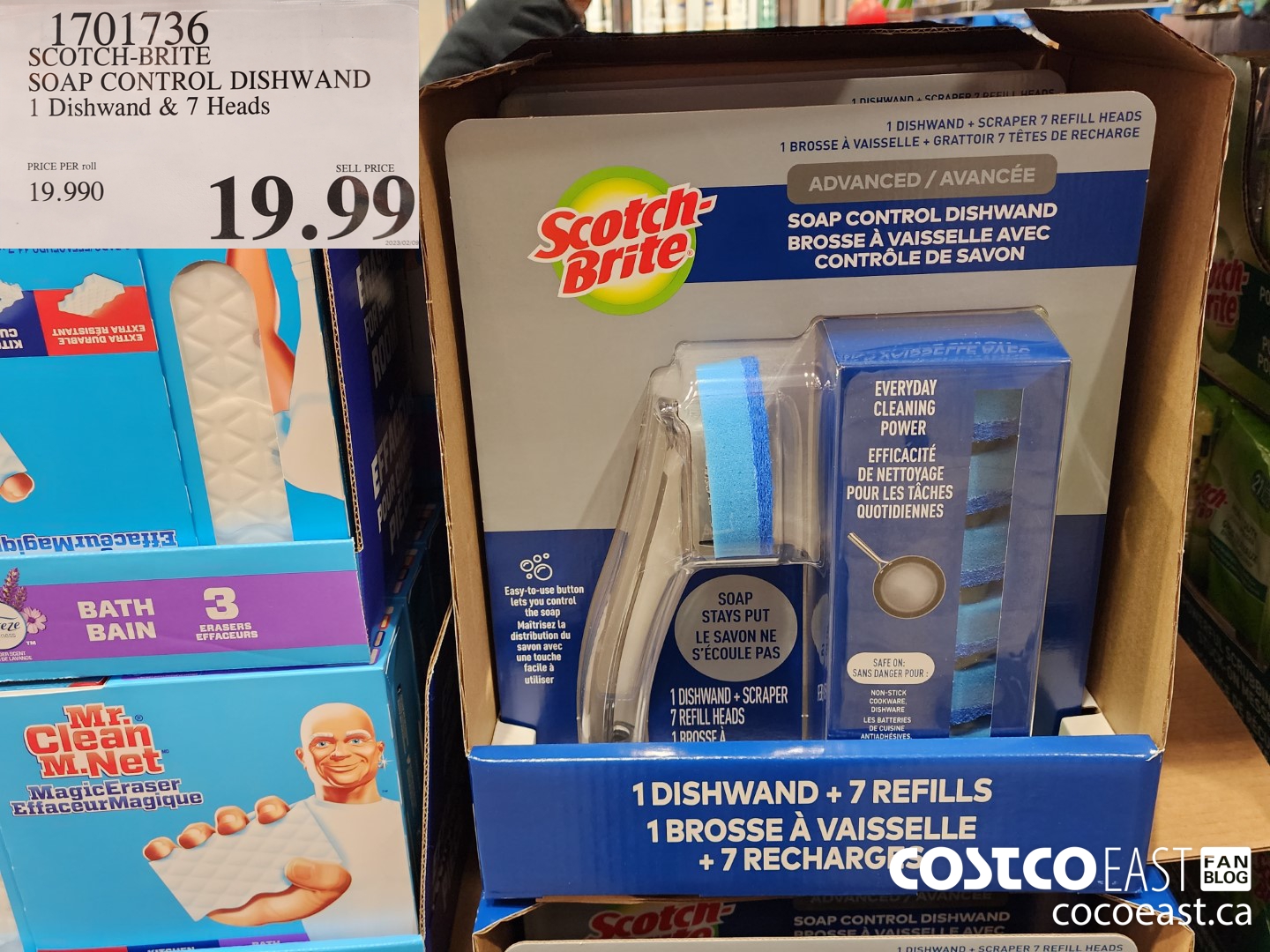 Scotch-Brite Soap Control Scrub Dots Non-Scratch Dishwand