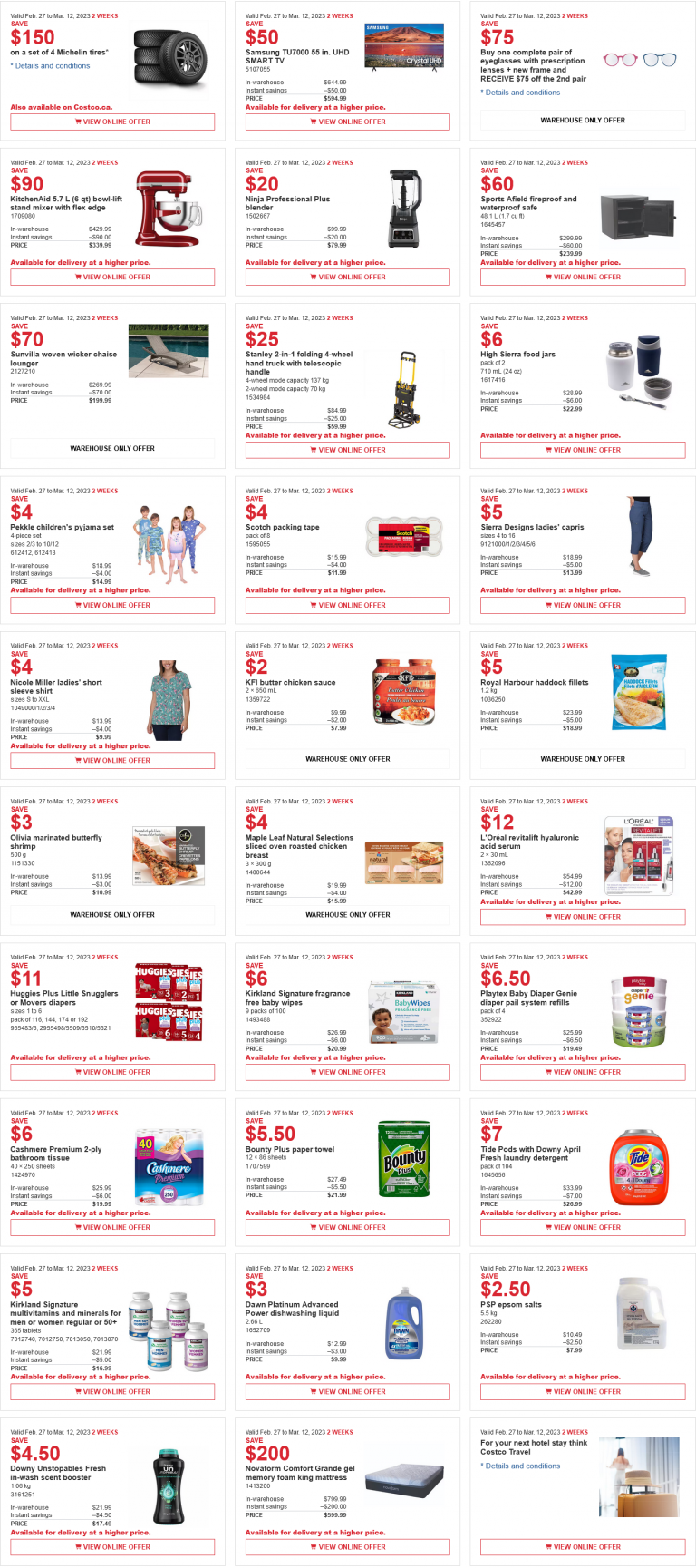 Costco Sale Items Flyer Sales March Th Th Ontario Atlantic Canada Costco East