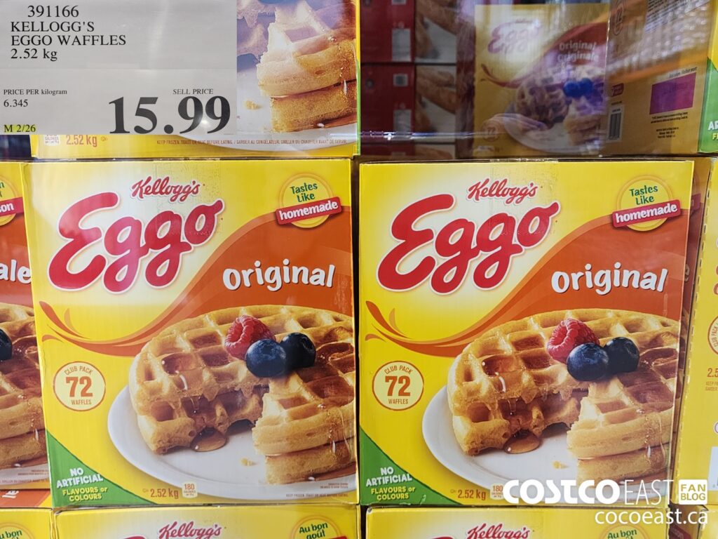 391166 KELLOGG S EGGO WAFFLES 2 52 KG 15 99 Costco East Fan Blog