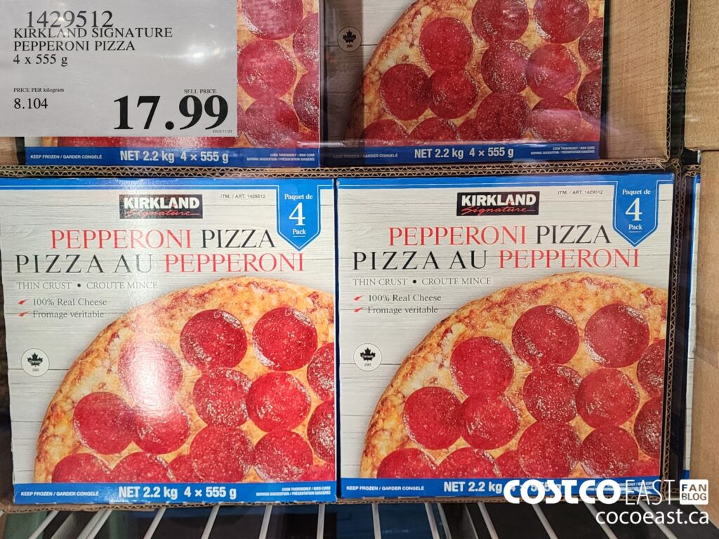 1429512 KIRKLAND SIGNATURE PEPPERONI PIZZA 4x 555 g 17 99 - Costco East ...